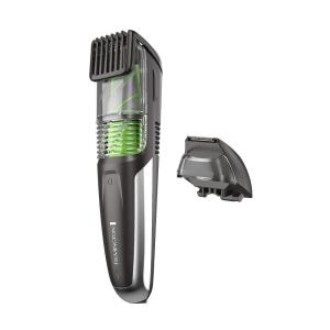 Remington Vacuum Beard Trimmer,13 Length and Style Settings with Adjustable Length Comb (2-18mm),Vacuum Trimmer for Beard, Mustache, and Stubble, Rechargeable Lithium Power, Washable, Removable Blades(Black/Green)