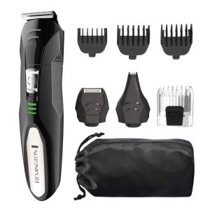 Remington All-in-One Grooming Kit, Lithium Powered, 8 Piece Set with Trimmer, Men’s Shaver, Clippers, Beard and Stubble Combs, PG6025, Black(Black)