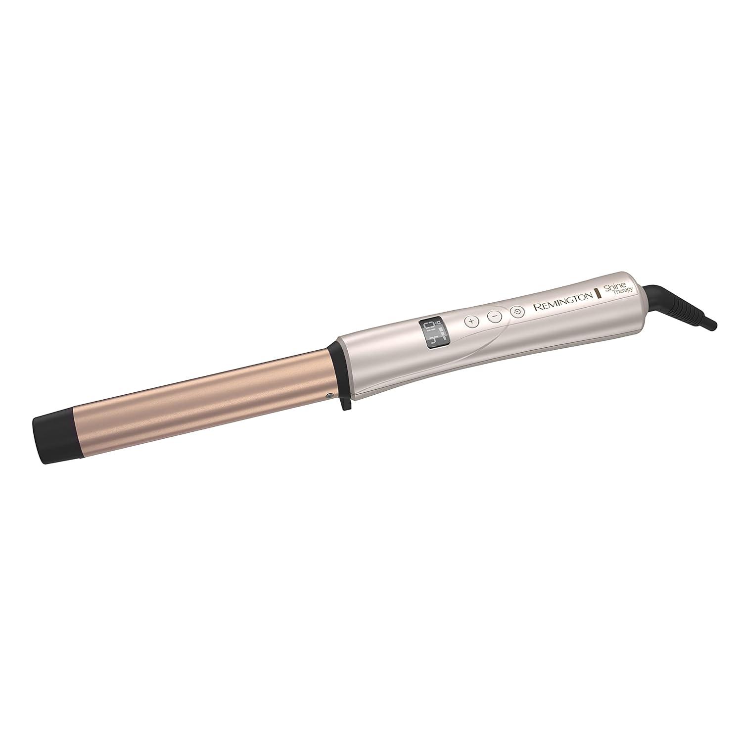 image:imageREMINGTON SHINE THERAPY Curling Wand Infused with Argan Oil amp Keratin 11 Inch Tapered Curling Iron for Tousled Waves includes Heat GloveChampagne