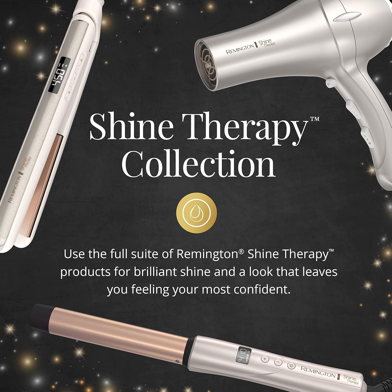 image:imageREMINGTON SHINE THERAPY Curling Wand Infused with Argan Oil amp Keratin 11 Inch Tapered Curling Iron for Tousled Waves includes Heat GloveChampagne