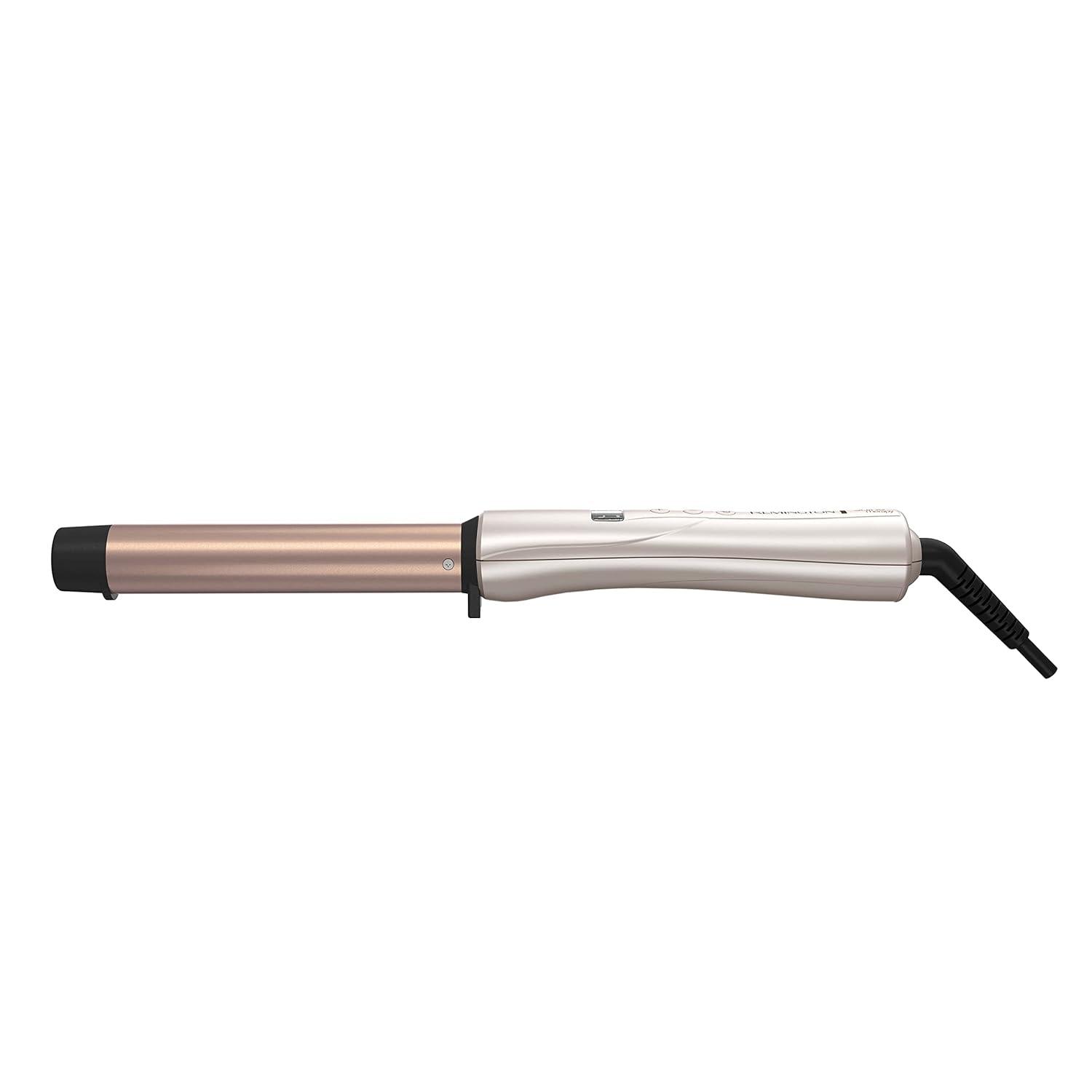 image:imageREMINGTON SHINE THERAPY Curling Wand Infused with Argan Oil amp Keratin 11 Inch Tapered Curling Iron for Tousled Waves includes Heat GloveChampagne