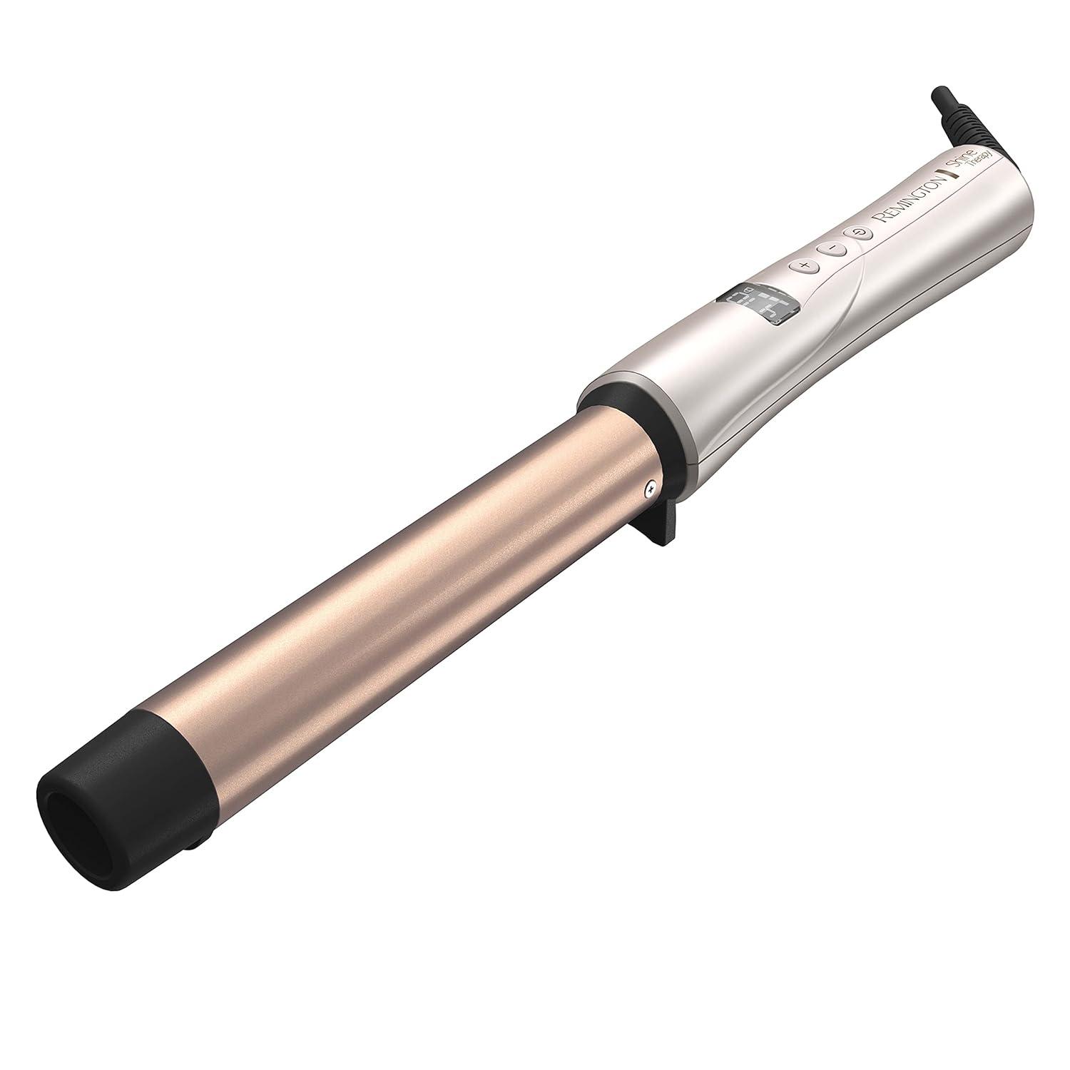 image:imageREMINGTON SHINE THERAPY Curling Wand Infused with Argan Oil amp Keratin 11 Inch Tapered Curling Iron for Tousled Waves includes Heat GloveChampagne