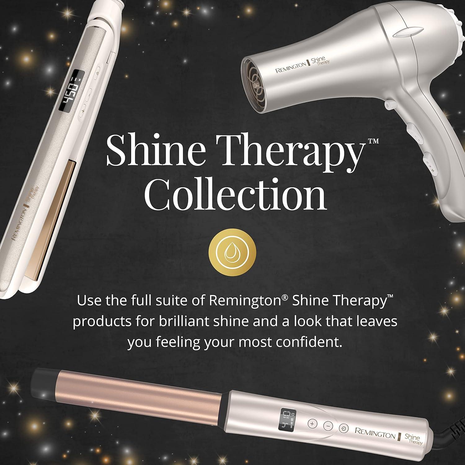 image:imageREMINGTON SHINE THERAPY Curling Wand Infused with Argan Oil amp Keratin 11 Inch Tapered Curling Iron for Tousled Waves includes Heat GloveChampagne