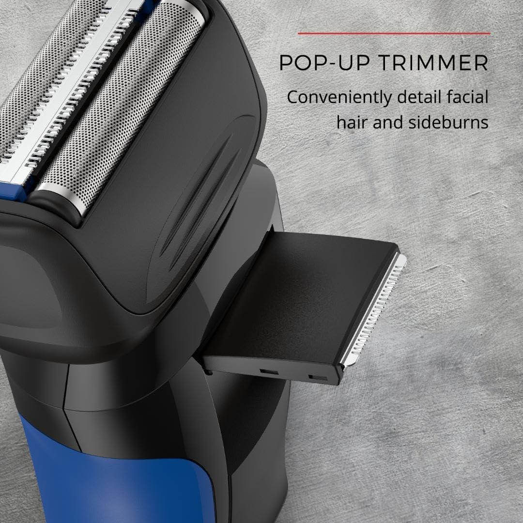image:imageRemington Comfort Series Foil Shaver for Men Electric Shaver Popup Trimmer Blue PF7400EBlue
