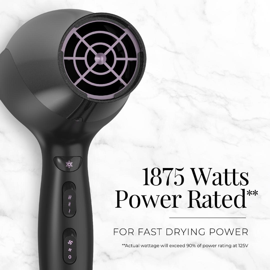 image:imageRemington Damage Protection Hair Dryer with Ceramic Ionic Tourmaline Technology Black Diffuser and Concentrator 3 Piece SetBlack