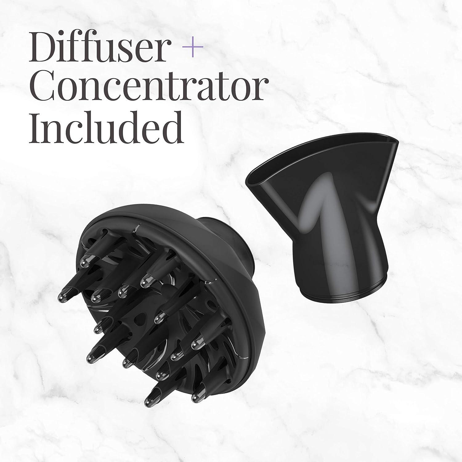 image:imageRemington Damage Protection Hair Dryer with Ceramic Ionic Tourmaline Technology Black Diffuser and Concentrator 3 Piece SetGrey