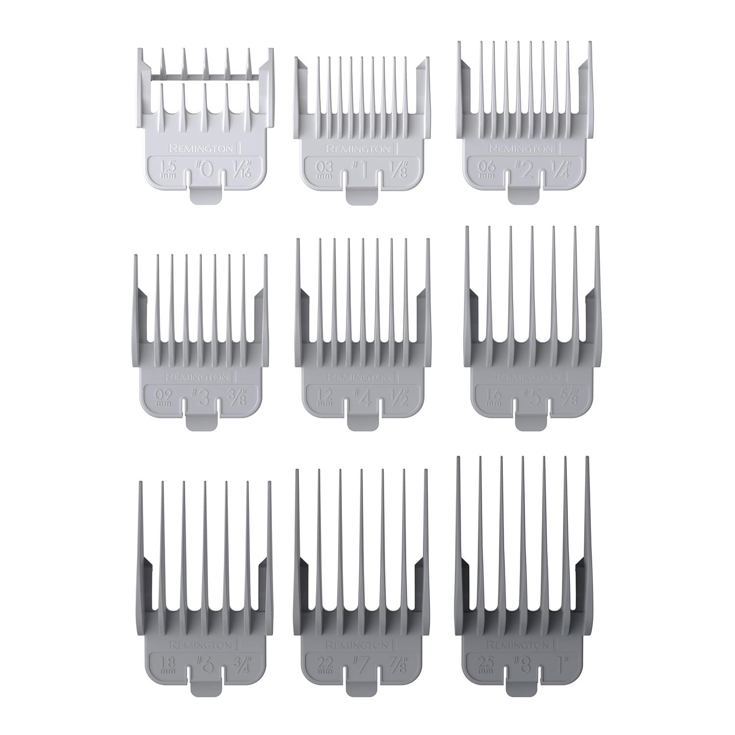image:imageRemington Easy Fade Haircut Kit Hair Clippers for Men Tapered and Standard Fixed Combs Travel Case Included BlackWhite