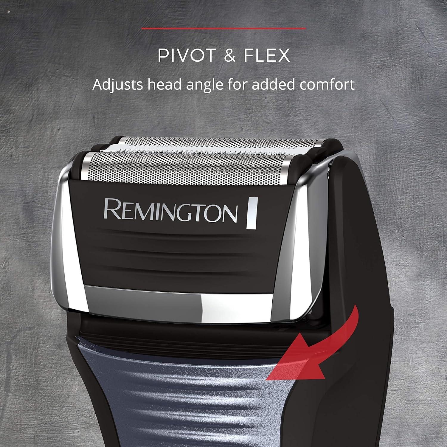 image:imageRemington F5 Power Series Foil Shaver Electric Razor for Men Cordless Rechargeable with Pop Up Trimmer Pivot amp FlexFoil Technology Lightweight Handheld Design Black