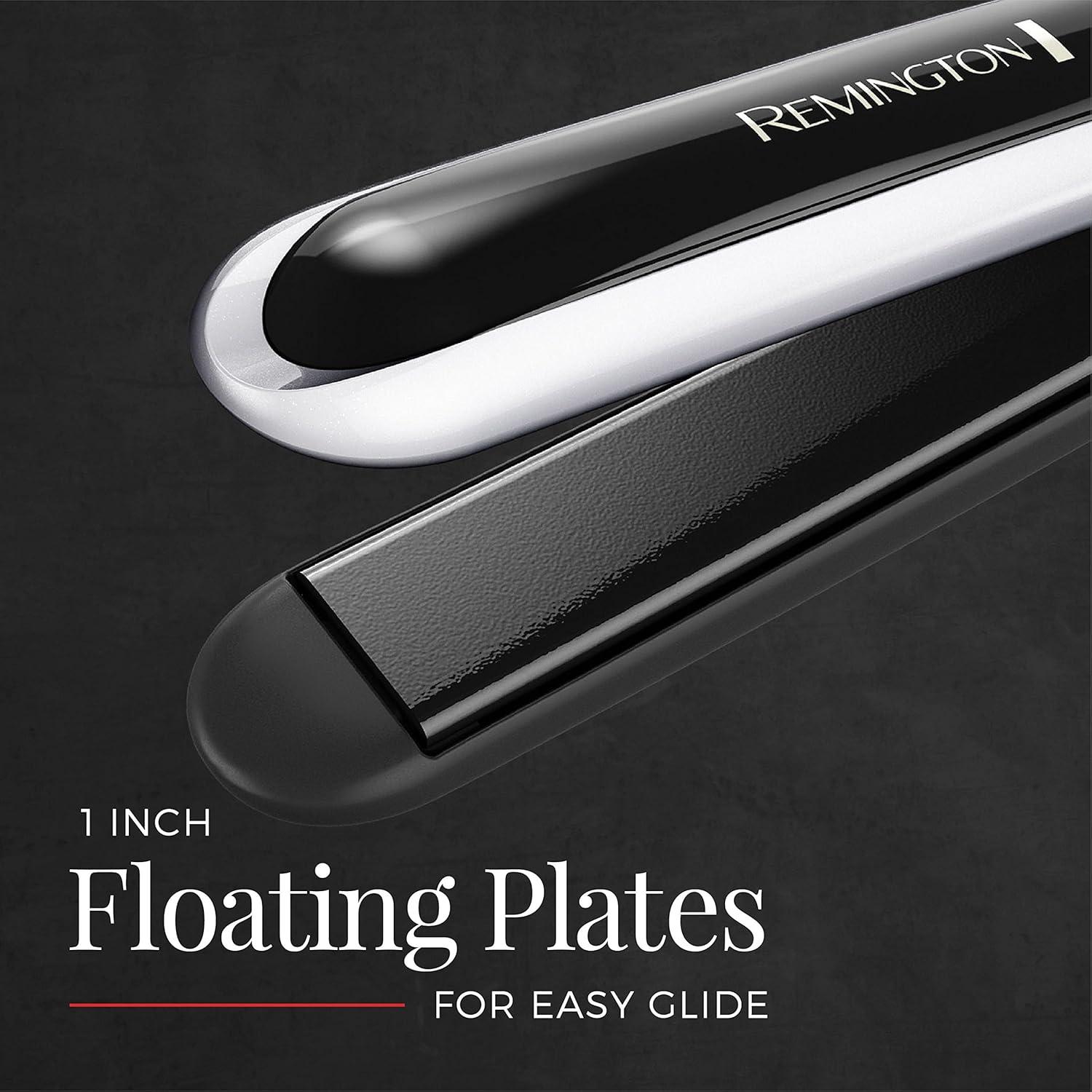 image:imageRemington Pearl Pro Ceramic Flat Iron Hair Straightener 1inch Floating Plates Fast 30 Second Heat up Black amp WhiteWhite