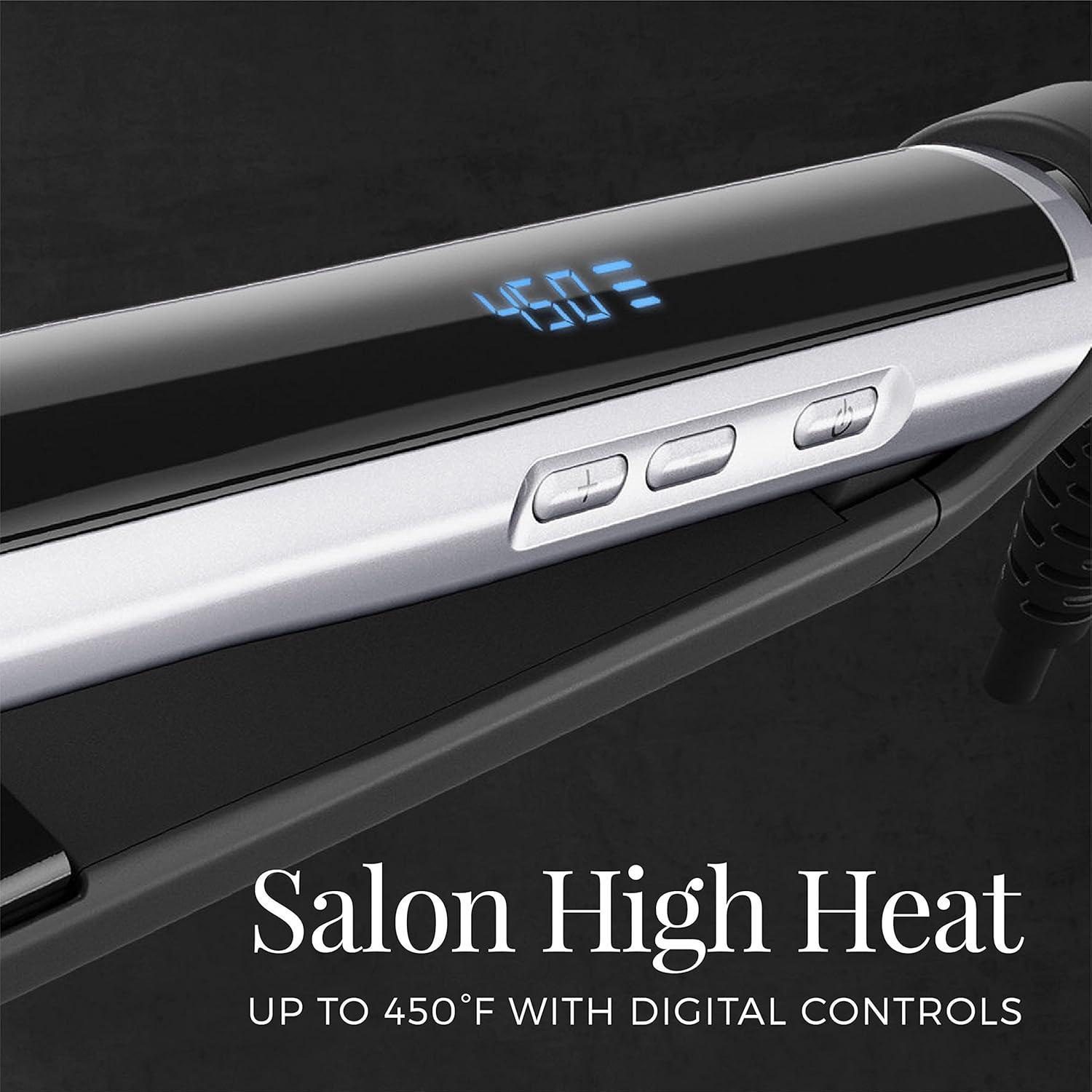 image:imageRemington Pearl Pro Ceramic Flat Iron Hair Straightener 1inch Floating Plates Fast 30 Second Heat up Black amp WhiteWhite