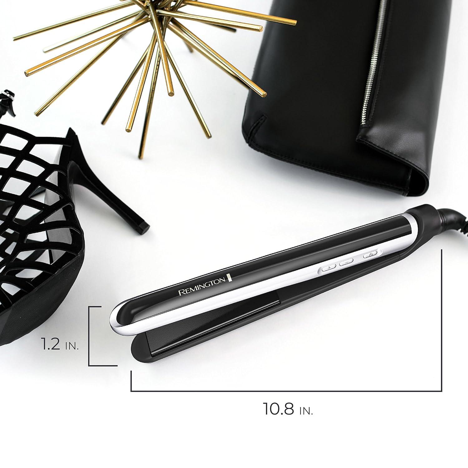 image:imageRemington Pearl Pro Ceramic Flat Iron Hair Straightener 1inch Floating Plates Fast 30 Second Heat up Black amp WhiteWhite