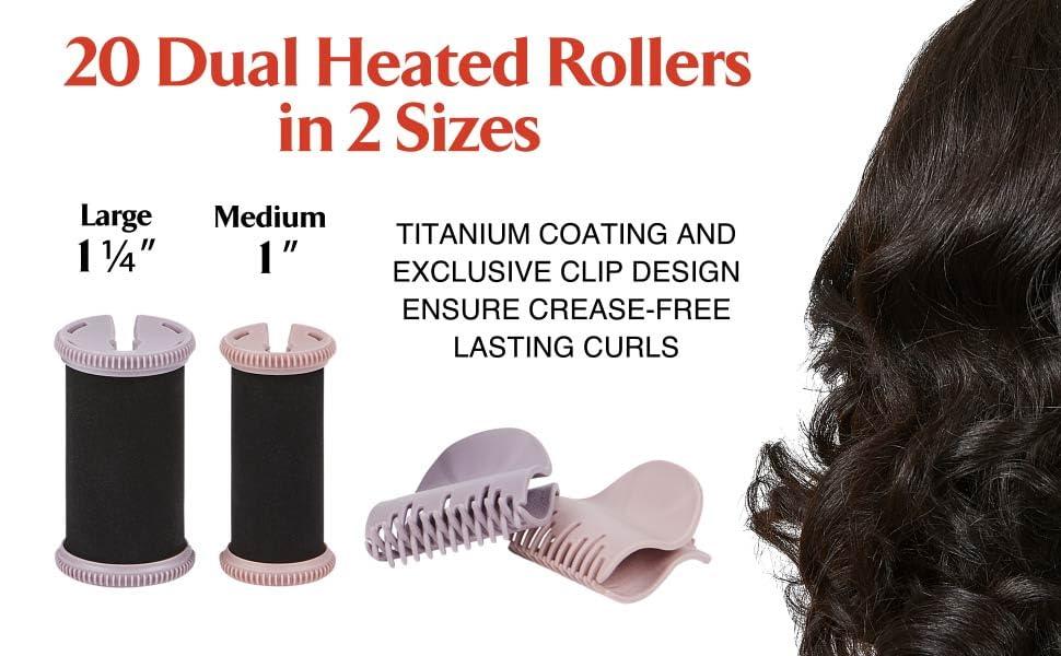 image:imageRemington Pro Hair Setter Hot Rollers Curlers With Thermaluxe Advanced Thermal Technology20 Count Pack of 1