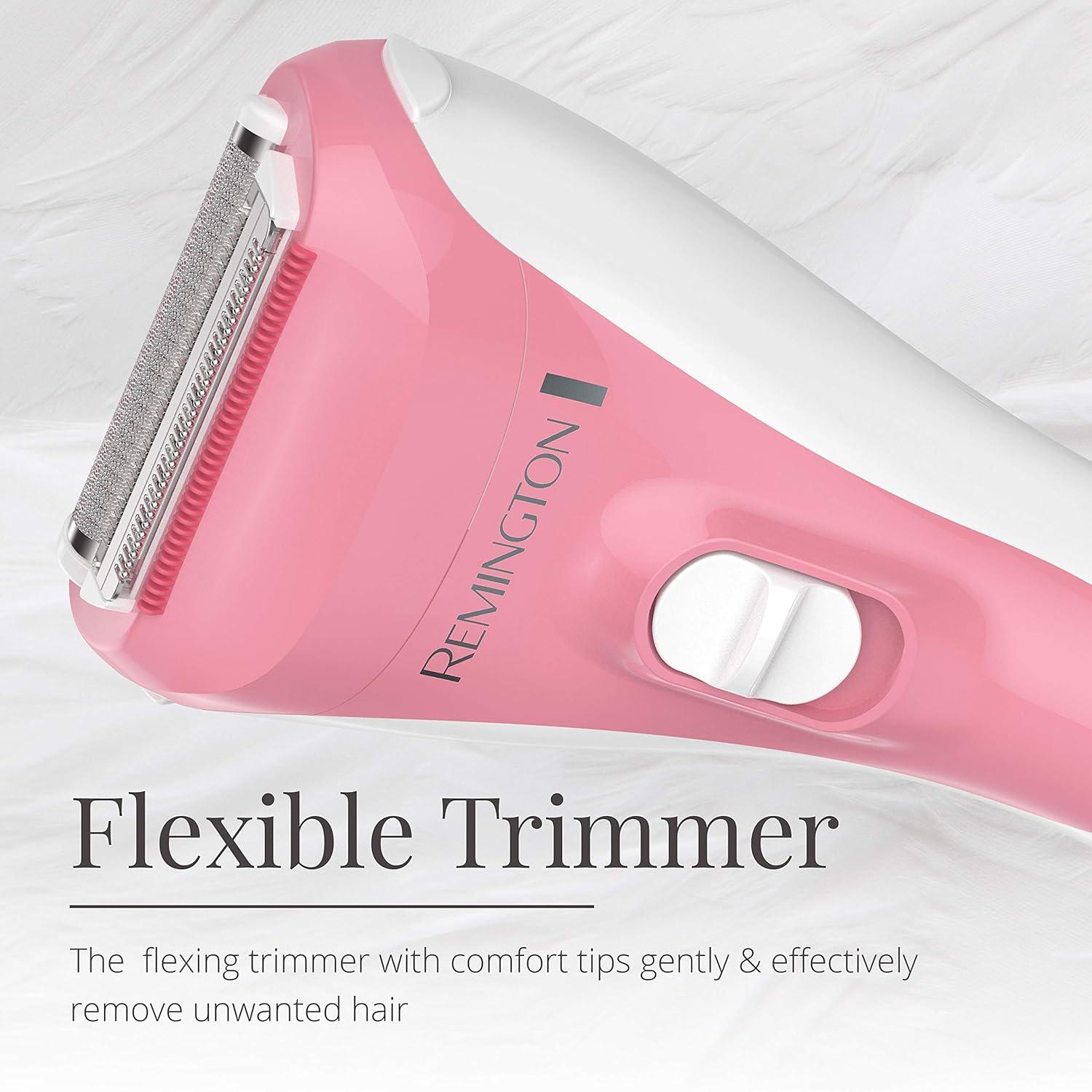 image:imageRemington Smooth amp Silky Electric Shaver for Women 4Blade Smooth Glide Foil Shaver and Bikini Trimmer with Almond Oil Strip Shave Wet or DryPeach