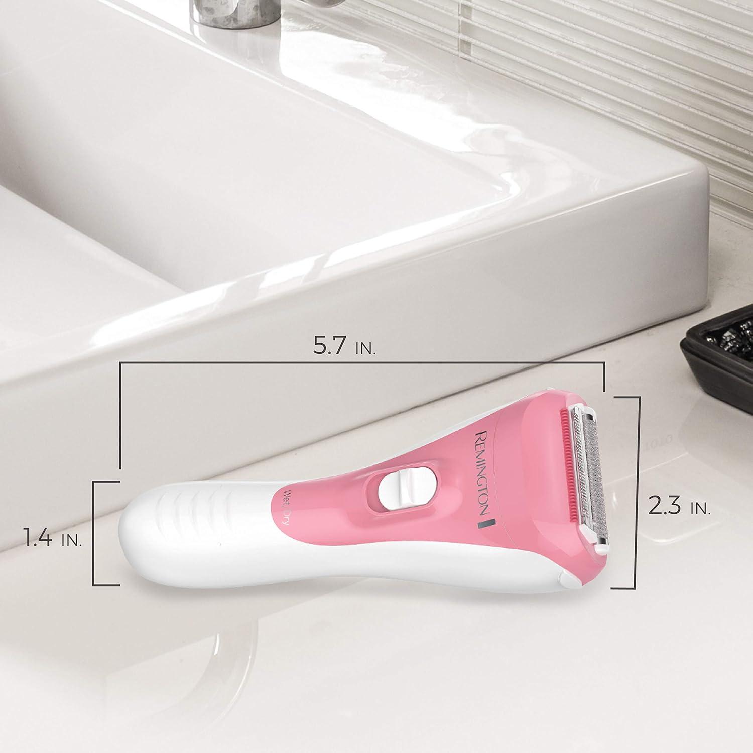 image:imageRemington Smooth amp Silky Electric Shaver for Women 4Blade Smooth Glide Foil Shaver and Bikini Trimmer with Almond Oil Strip Shave Wet or DryPeach