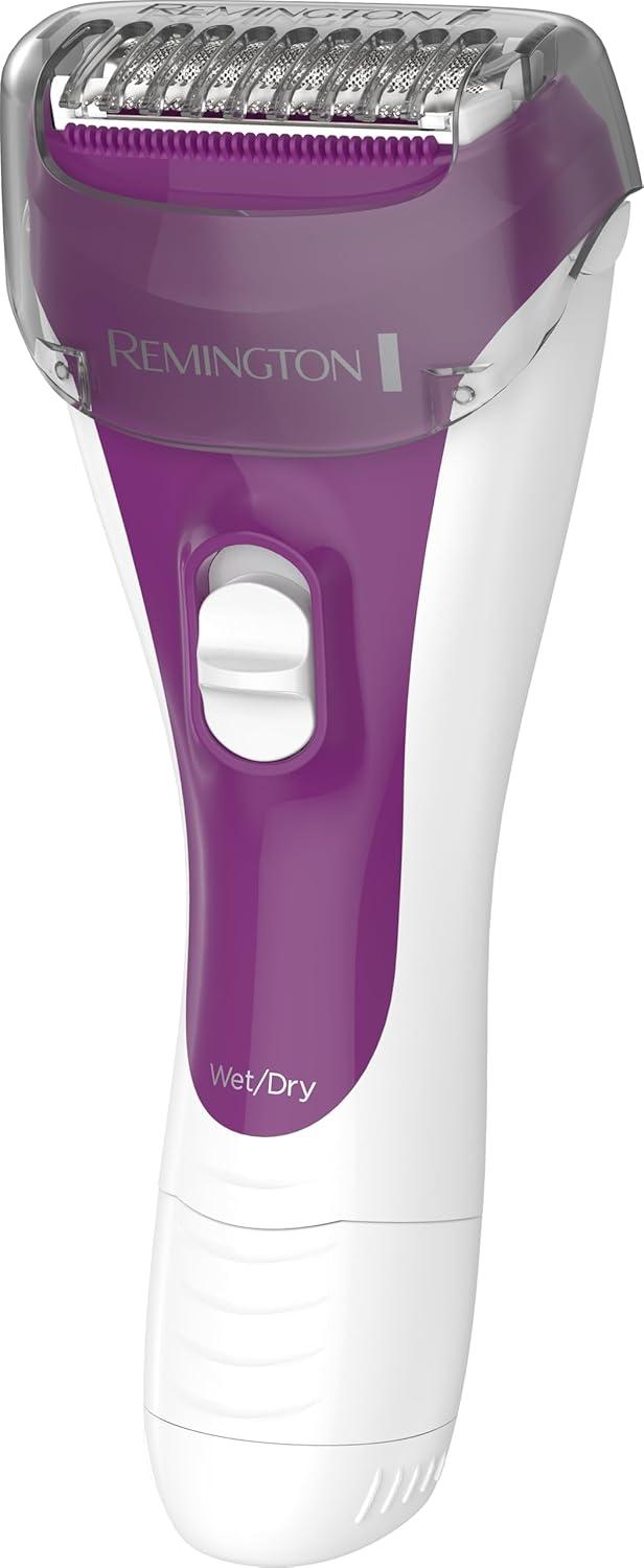 image:imageRemington Smooth amp Silky Electric Shaver for Women 4Blade Smooth Glide Foil Shaver and Bikini Trimmer with Almond Oil Strip Shave Wet or DryPurple