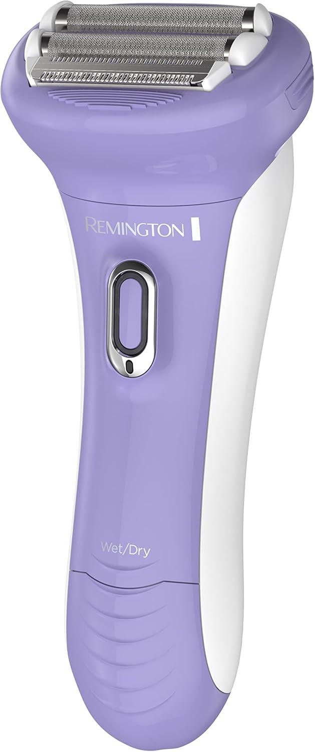 image:imageRemington Smooth amp Silky Electric Shaver for Women 4Blade Smooth Glide Foil Shaver and Bikini Trimmer with Almond Oil Strip Shave Wet or DryPurple