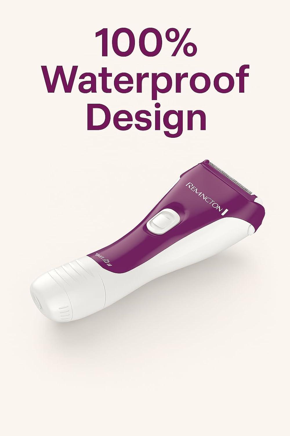 image:imageRemington Smooth amp Silky Electric Shaver for Women 4Blade Smooth Glide Foil Shaver and Bikini Trimmer with Almond Oil Strip Shave Wet or DryPurple