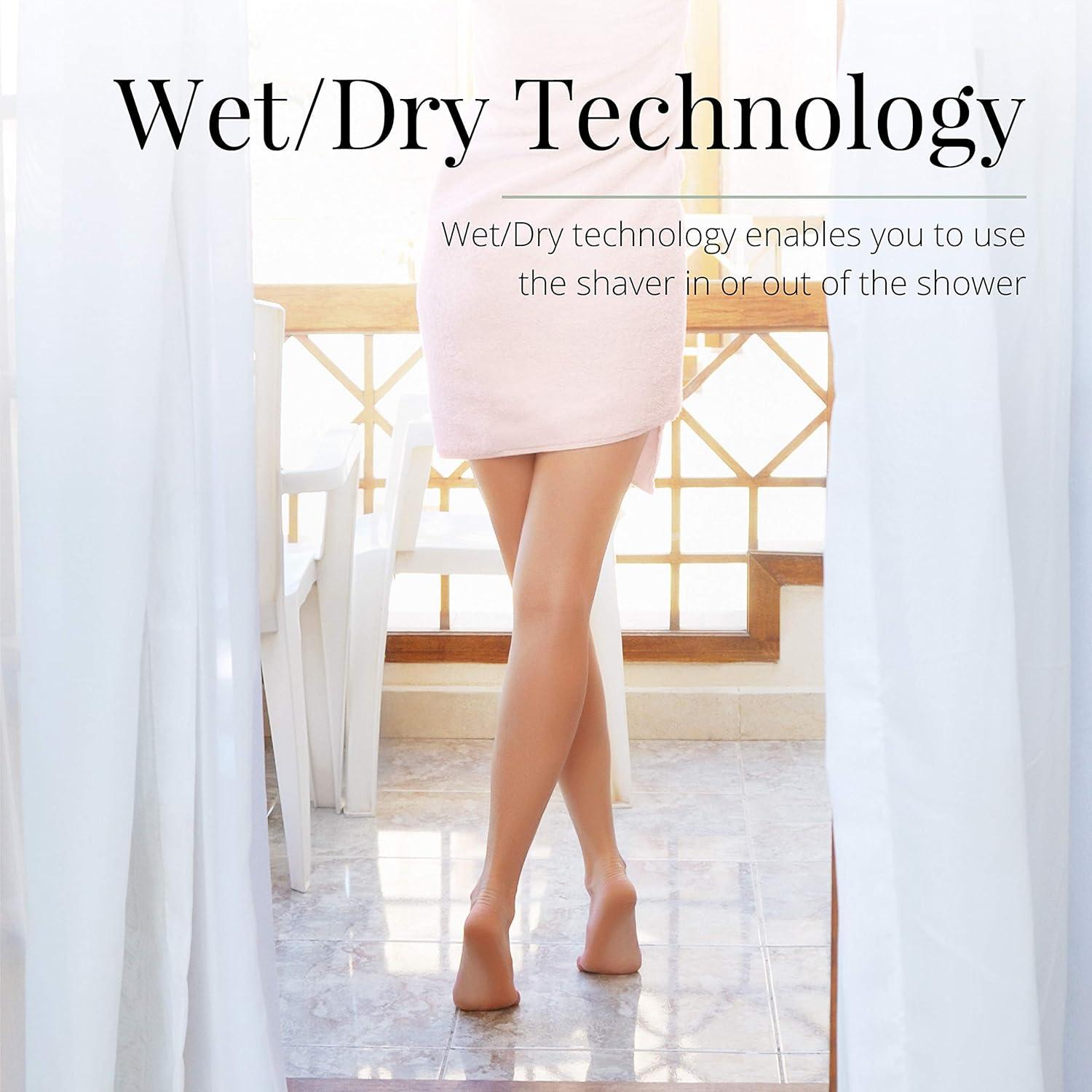 image:imageRemington Smooth amp Silky Electric Shaver for Women 4Blade Smooth Glide Foil Shaver and Bikini Trimmer with Almond Oil Strip Shave Wet or DryPurple