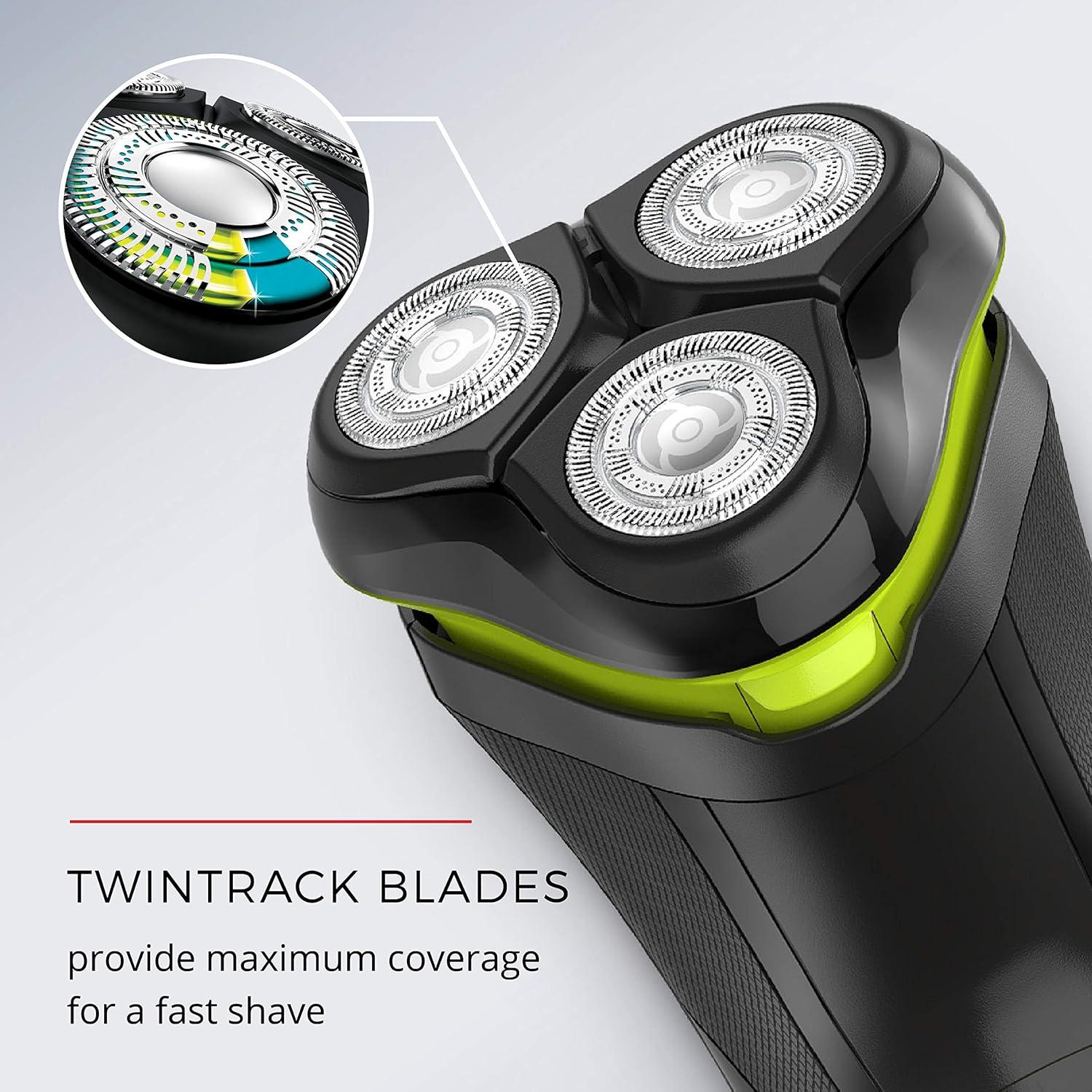 image:imageRemington Ultrastyle Rechargeable Rotary Shaver Pr1320 BlackNeon GreenBlackGreen
