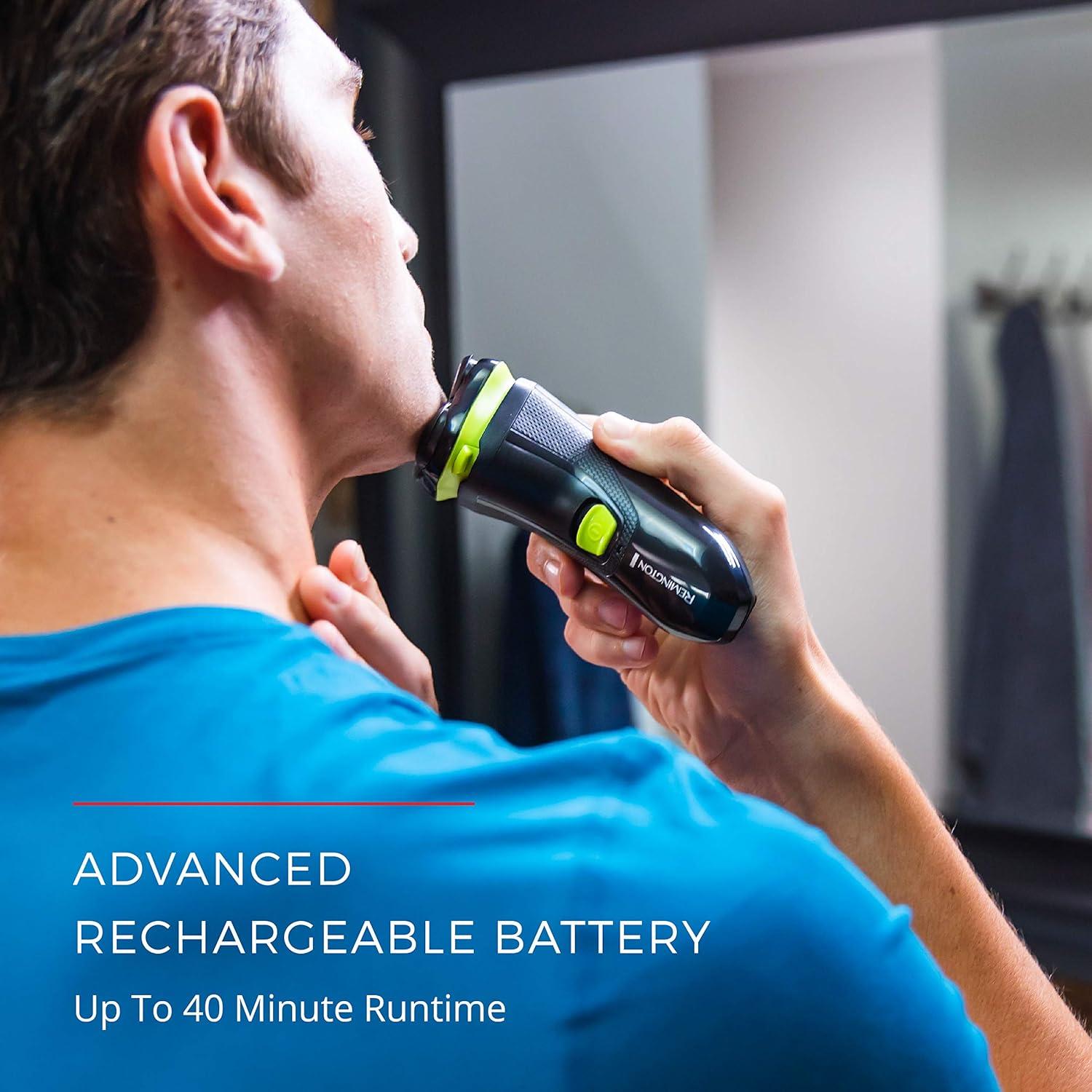 image:imageRemington Ultrastyle Rechargeable Rotary Shaver Pr1320 BlackNeon GreenBlackGreen