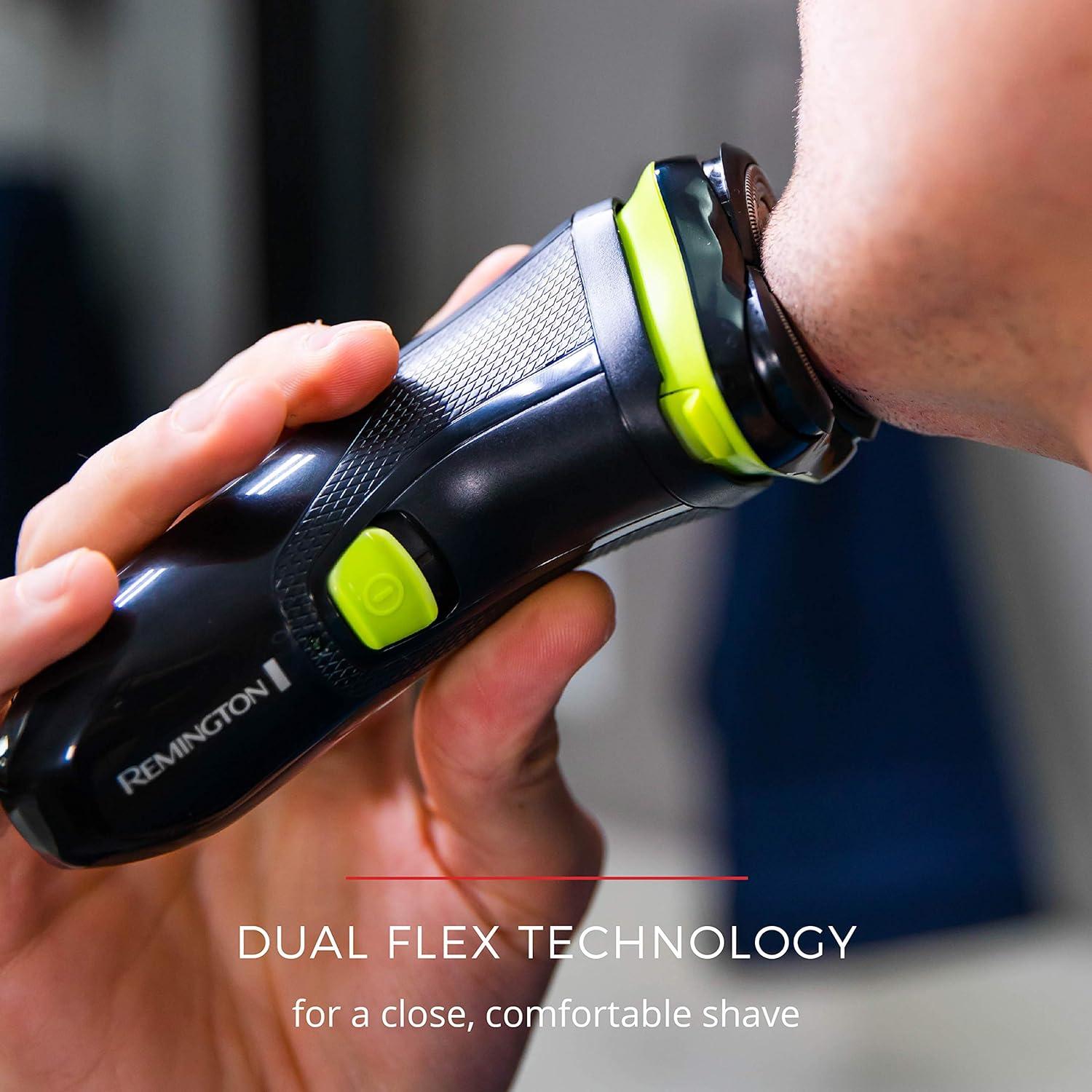 image:imageRemington Ultrastyle Rechargeable Rotary Shaver Pr1320 BlackNeon GreenBlackGreen