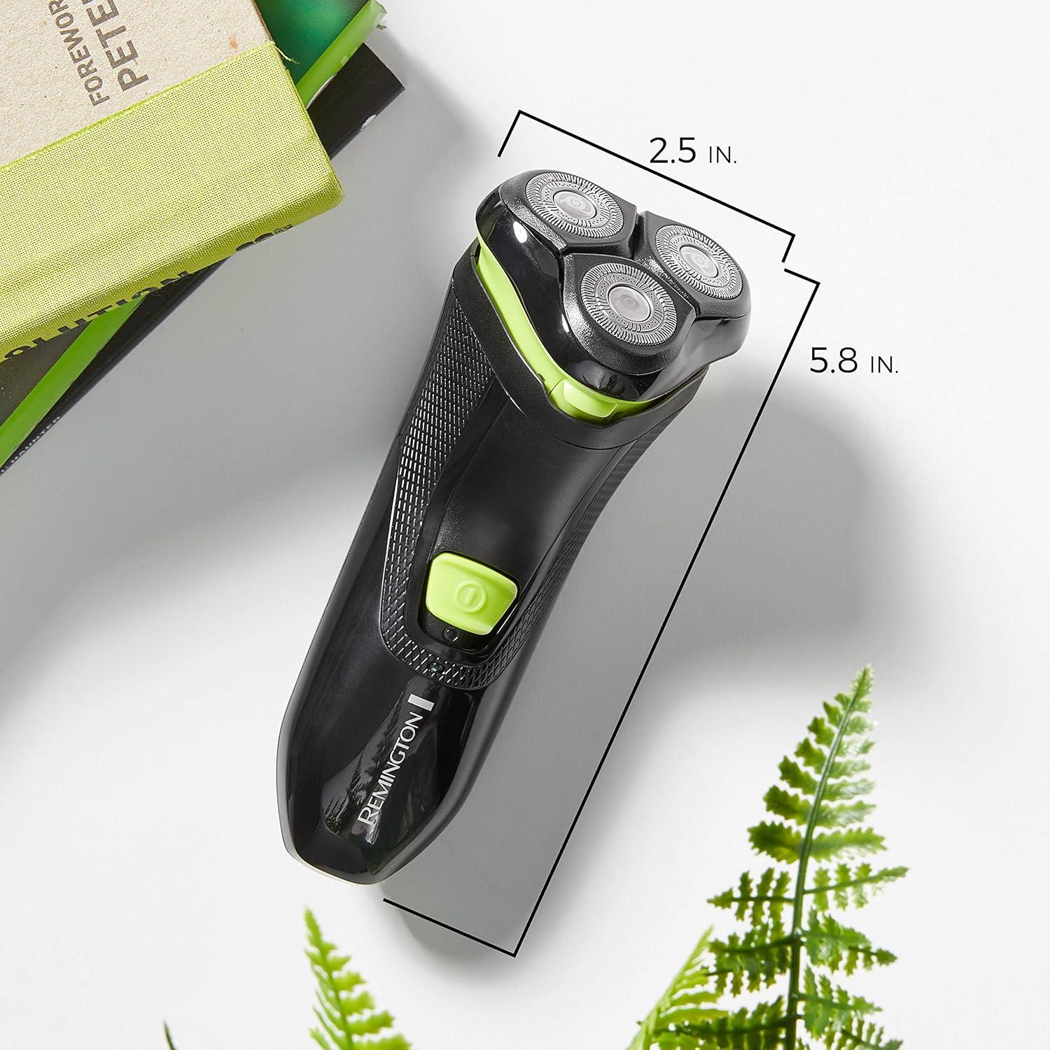image:imageRemington Ultrastyle Rechargeable Rotary Shaver Pr1320 BlackNeon GreenBlackGreen