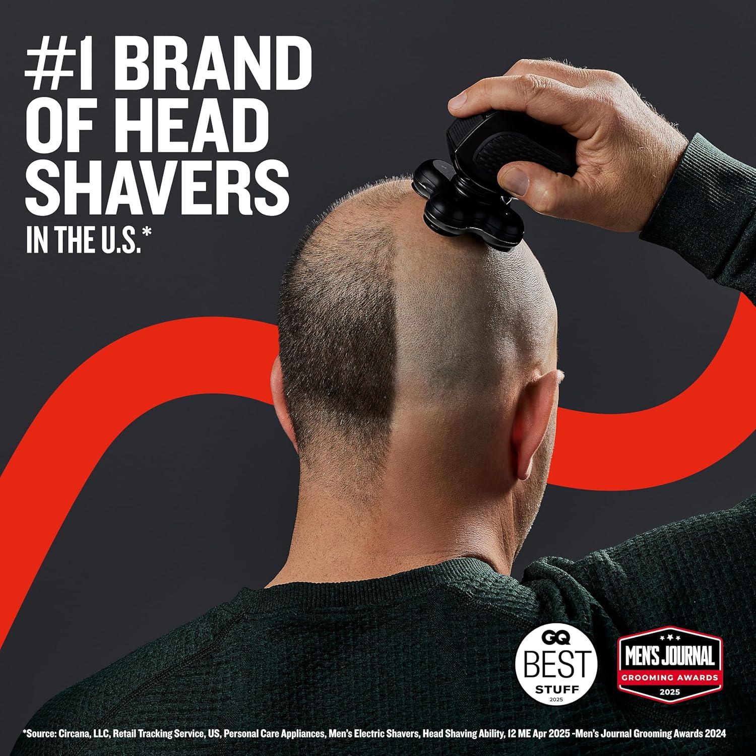 image:imageRemington XR7000 Balder Pro Rotary Shaver Rechargeable Waterproof Electric Razor for Men Cordless Lithium Power 5 Dual Track Flexing Heads and PopUp Trimmer BlackBalder XR7000A