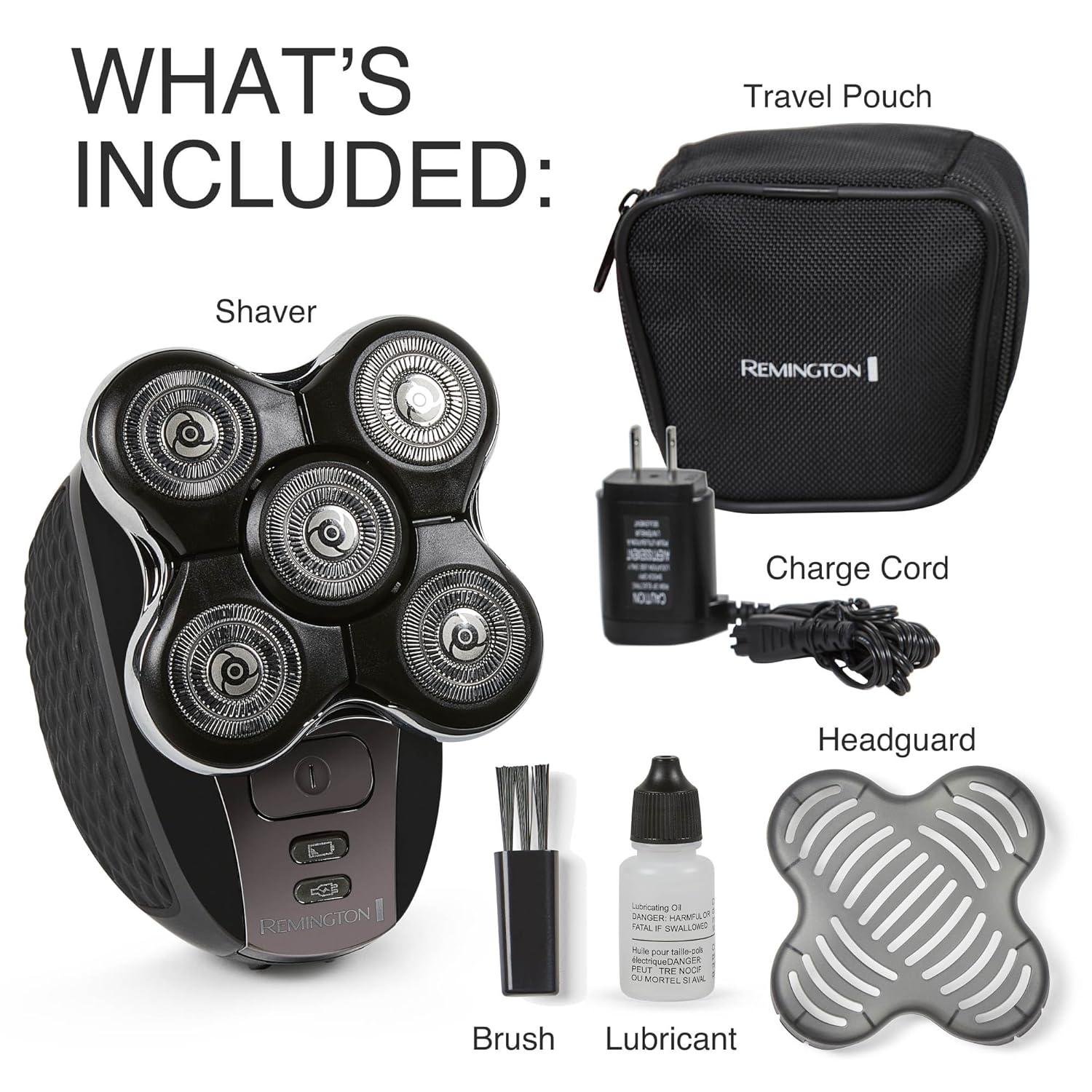 image:imageRemington XR7000 Balder Pro Rotary Shaver Rechargeable Waterproof Electric Razor for Men Cordless Lithium Power 5 Dual Track Flexing Heads and PopUp Trimmer BlackBalder XR7000A