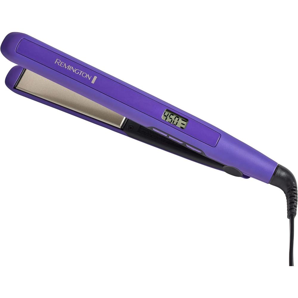 image:imageRemington 1 Flat Iron Hair Straightener with AntiStatic Technology Rapid 30Second HeatUp 60Minute Auto ShutOff 30 Longer Ceramic Floating Plates and TitaniumCeramic CoatingPurple