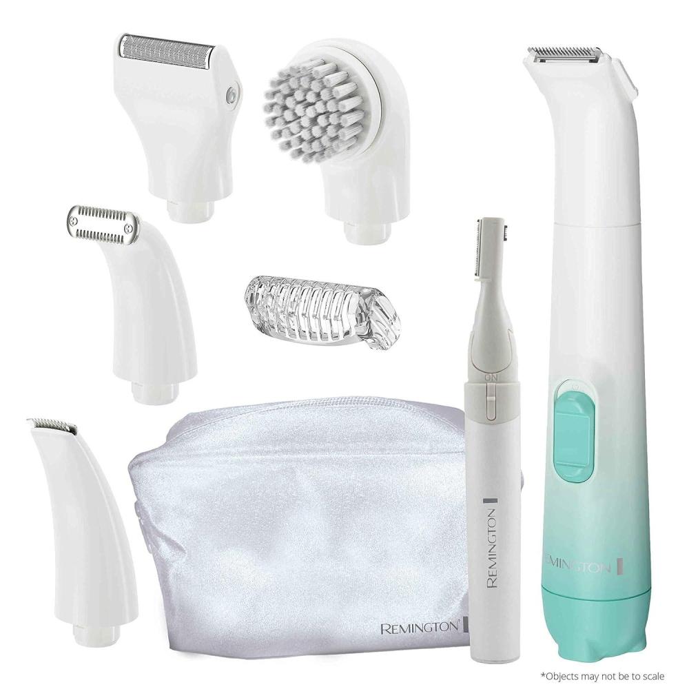 image:imageRemington Smooth amp Silky Body amp Bikini Kit Cordless bikini trimmer and shaver for women Waterproof for grooming in the shower WhiteGreen8 Piece Set