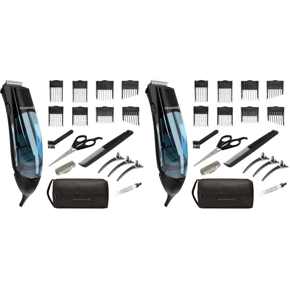 image:imageRemington Vacuum Haircut Kit Vacuum Beard Trimmer Hair Clippers for Men with Removable Hair Chamber and Dual Motor Power 18 pieces18 Piece Set Pack of 2