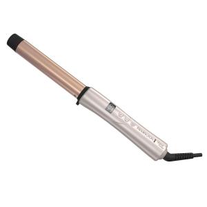 REMINGTON SHINE THERAPY Curling Wand, Infused with Argan Oil & Keratin, 1-1 ½ Inch Tapered Curling Iron for Tousled Waves, includes Heat Glove(Champagne)