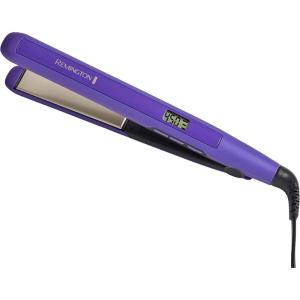Remington 1″ Flat Iron, Hair Straightener with Anti-Static Technology, Rapid 30-Second Heat-Up, 60-Minute Auto Shut-Off, 30% Longer Ceramic Floating Plates, and Titanium-Ceramic Coating(Purple)