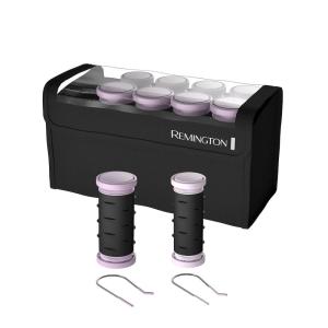 Remington Compact Ceramic Dual Voltage Hot Rollers for Long and Short Hair, Hair Setters, Hair Curlers, 1-1 ¼” Purple/Black, 10 Piece Set(1 Count (Pack of 1))