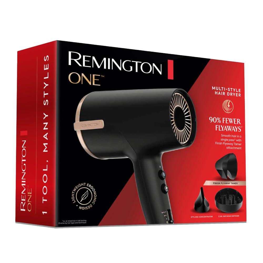 image:imageRemington One Ionic Hair Dryer Blow Dryer with Diffuser Concentrator and Fly Away Tamer for Fast Drying and Less FrizzOne Size