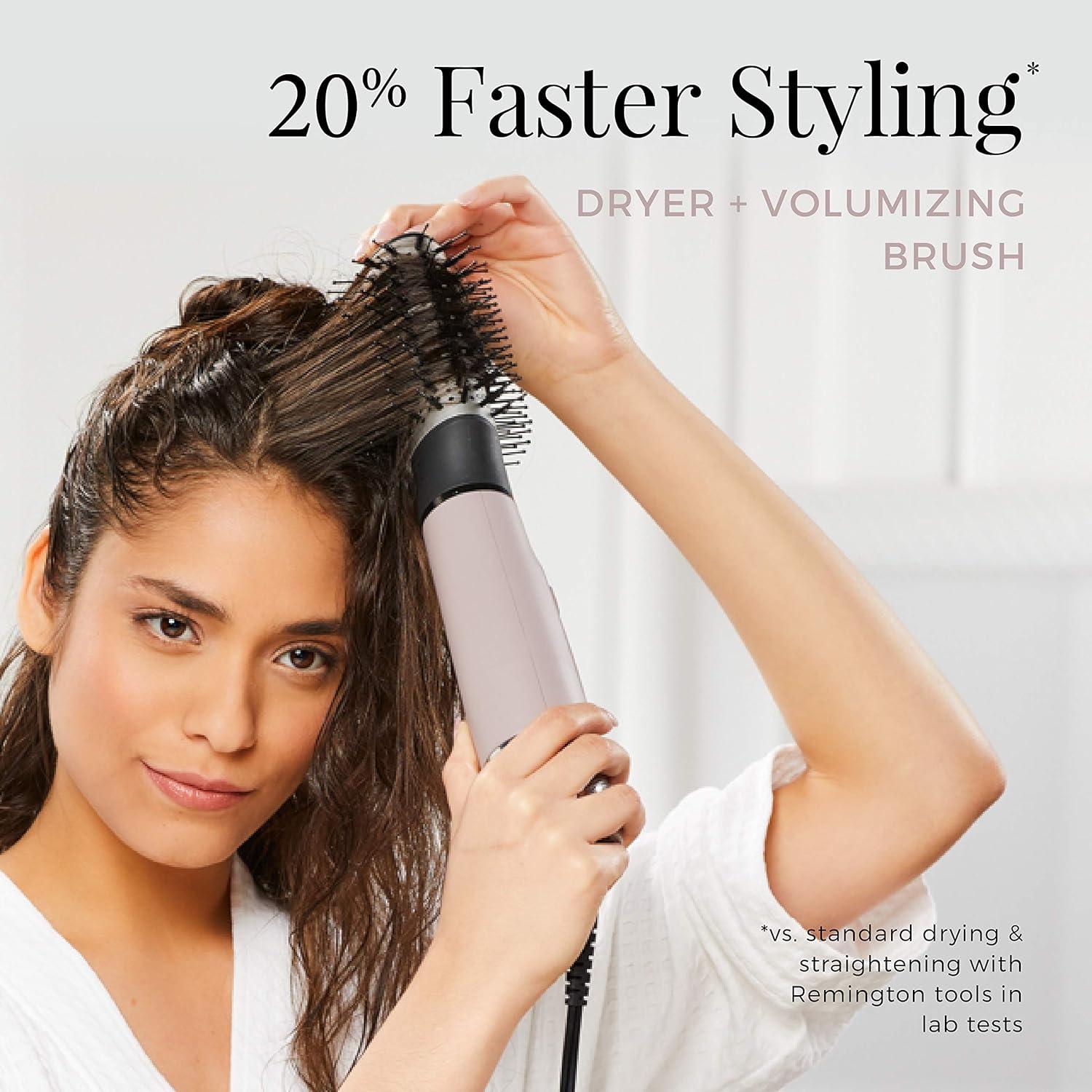 image:imageRemington Pro Wet2style Oval Dryer amp Volumizing Brush 1countMauve Round Brush Dryer