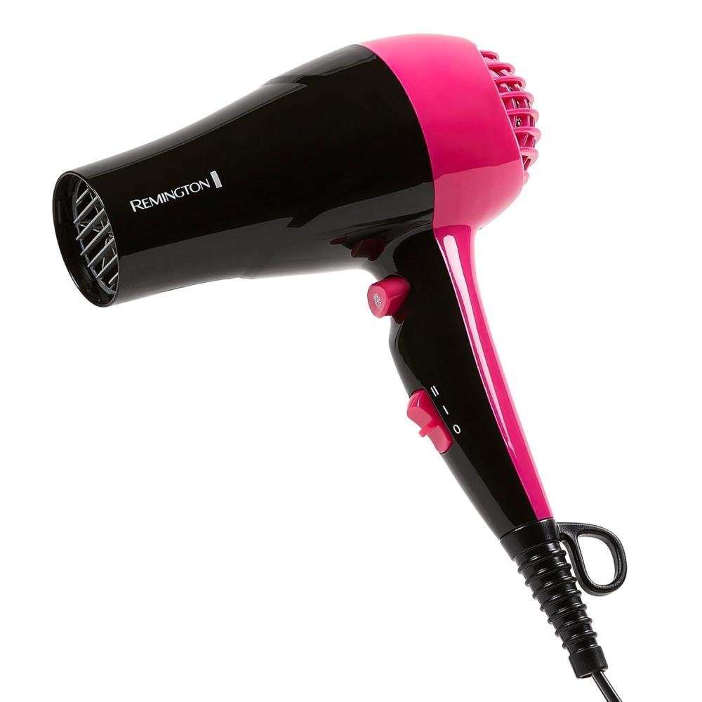 image:imageRemington Compact Styler  Small amp Portable Hair Dryer  Ceramic Blow Dryer with 2 HeatSpeed Settings amp Cool Shot Button for Smooth Finish  Travel Size Lightweight Handheld Dryer 1875W1 Count Pack of 1
