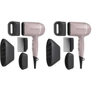 Remington Pro Wet2style Hair Dryer, With Ionic & Ceramic Drying Technology, Mauve, 1875 Watts of Drying Power(1 Count (Pack of 2))