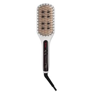 Remington Shine Therapy Hair Straightener Thermal Brush – Ceramic Infusion Technology, Argan Oil & Keratin Infused, One Pass Hair Straightener Brush with 7 Precision Heat Settings, Cool Tip Bristles(1 Count (Pack of 1))
